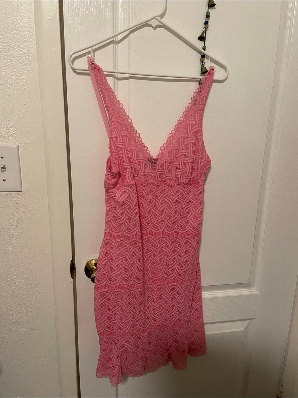 Cosabella Pink Lace Slip Dress